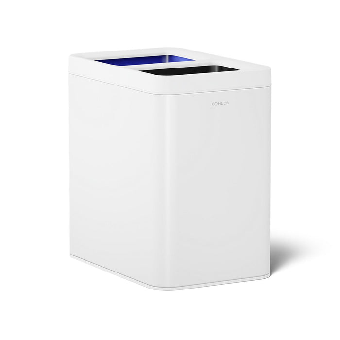 KOHLER K-31315 5-3/4-gallon dual-compartment open-top trash can