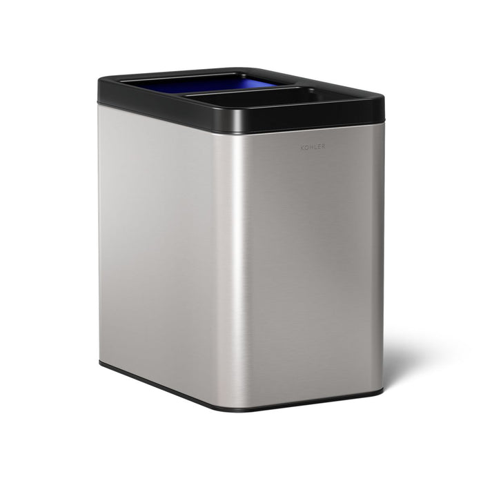 KOHLER K-31315 5-3/4-gallon dual-compartment open-top trash can