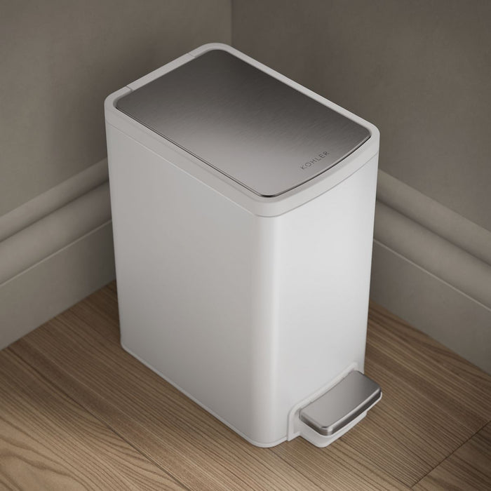 KOHLER K-31319 1-1/2-gallon step trash can