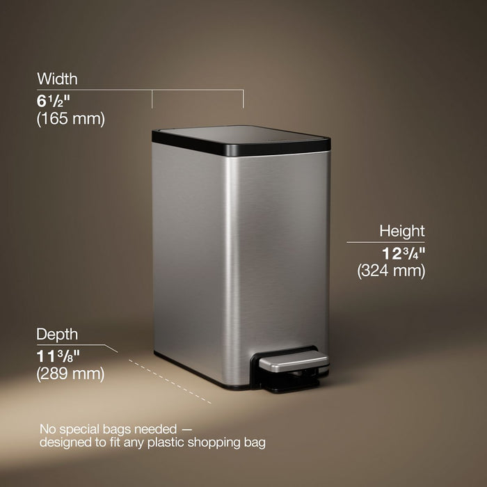 KOHLER K-31319 1-1/2-gallon step trash can