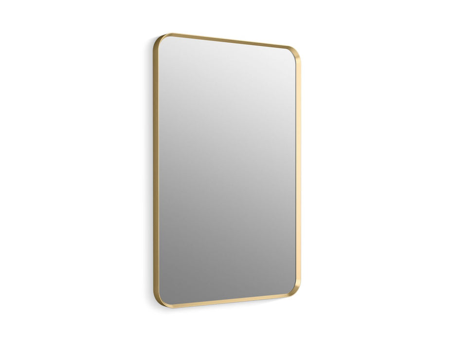 KOHLER K-31364 Essential 24" x 36" rectangular framed mirror, moderne brushed gold