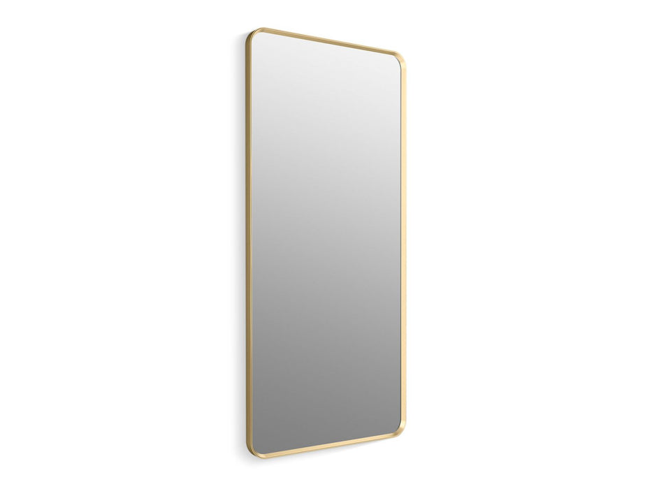 KOHLER K-31366 Essential 28" x 60" rectangular framed mirror, moderne brushed gold