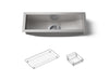 KOHLER K-3154 Undertone Trough 22" undermount single-bowl kitchen sink, stainless steel
