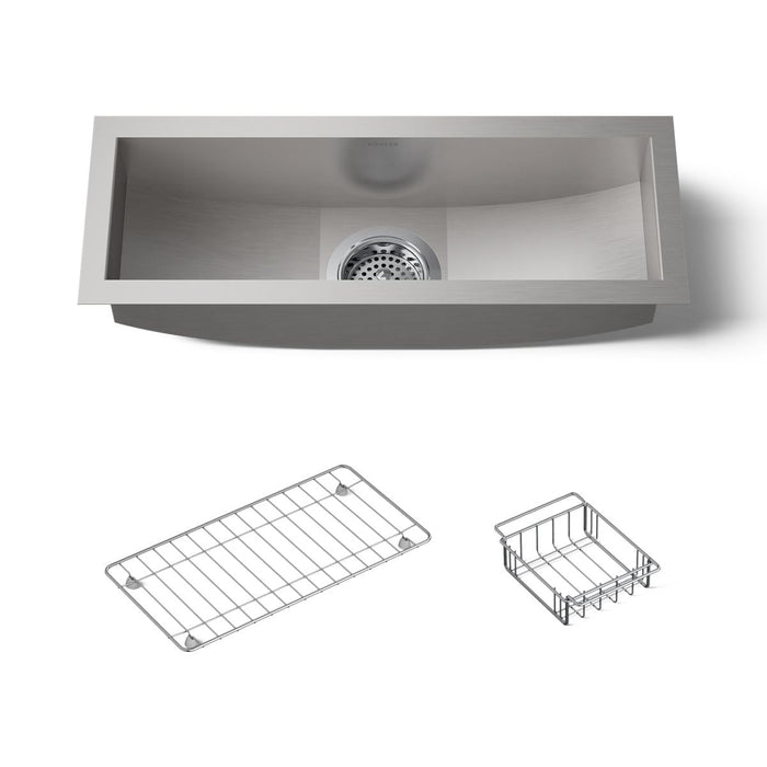 KOHLER K-3154 Undertone Trough 22" undermount single-bowl kitchen sink, stainless steel - view 5