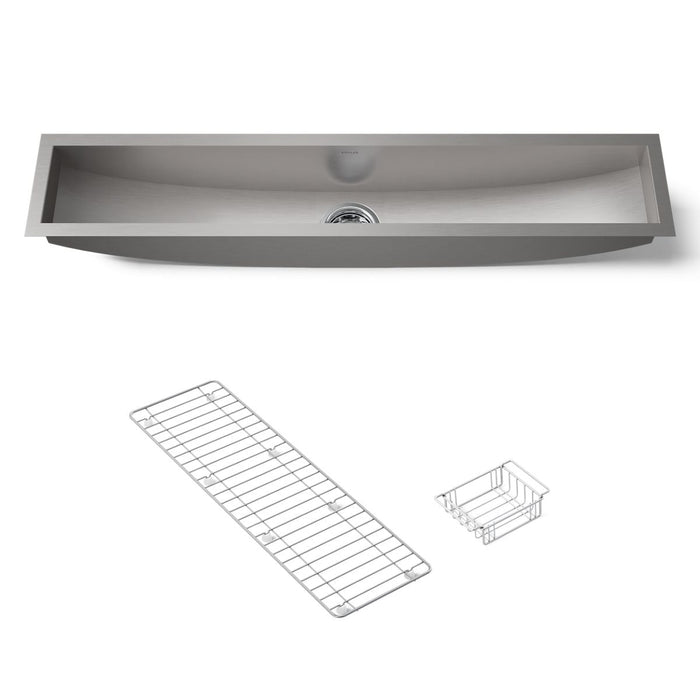 KOHLER K-3156 Undertone Trough 43" undermount single-bowl kitchen sink