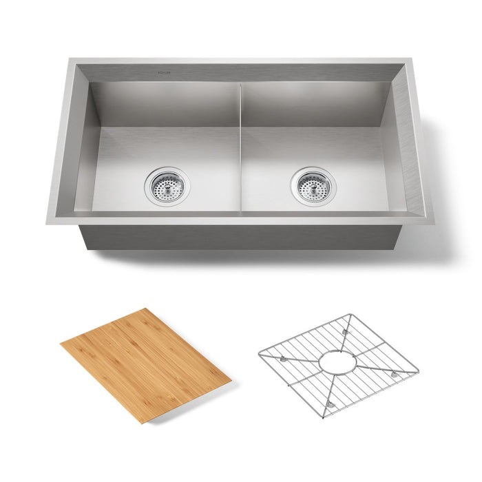 KOHLER K-3159 Poise 33" undermount double-bowl kitchen sink