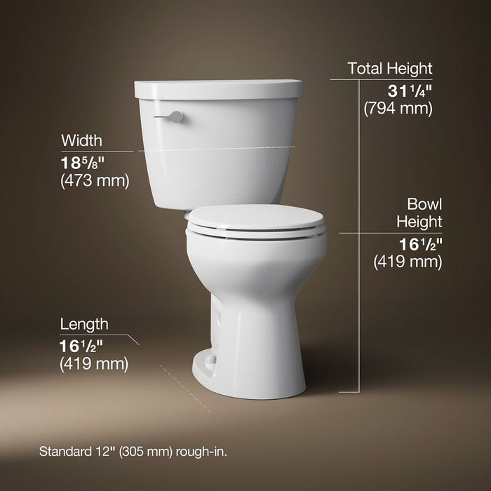3/4 view of product with dimensions