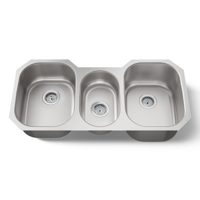 KOHLER K-3166 Undertone 41-3/4" undermount triple-bowl kitchen sink