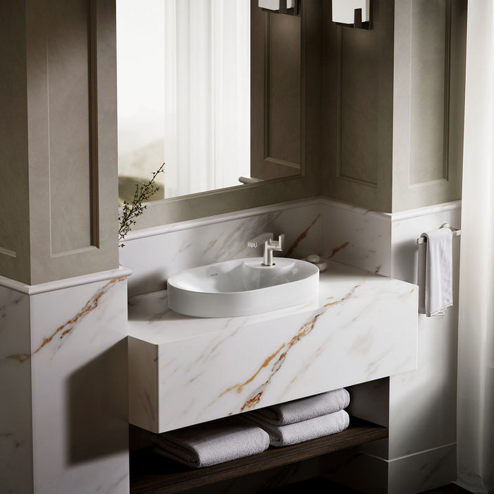 KOHLER K-31705-1 Chalice 22-3/4" oval vessel bathroom sink, white - view 4