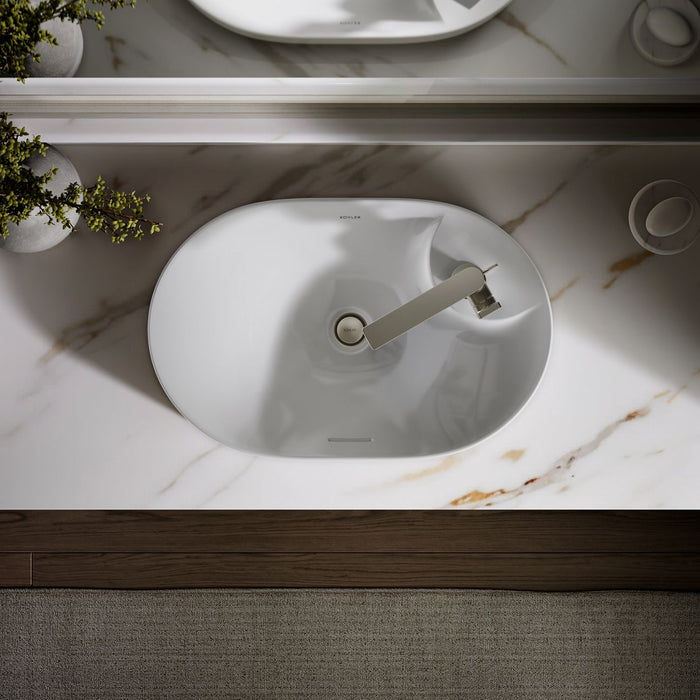 KOHLER K-31705-1 Chalice 22-3/4" oval vessel bathroom sink, white - view 5