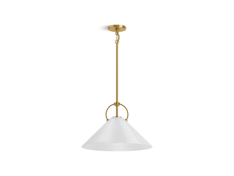 KOHLER K-32261-PE01 Kernen by Studio McGee 18" pendant, brushed moderne brass