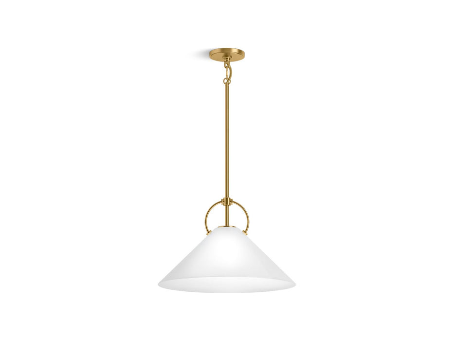 KOHLER K-32261-PE01 Kernen by Studio McGee 18" pendant, brushed moderne brass - view 2