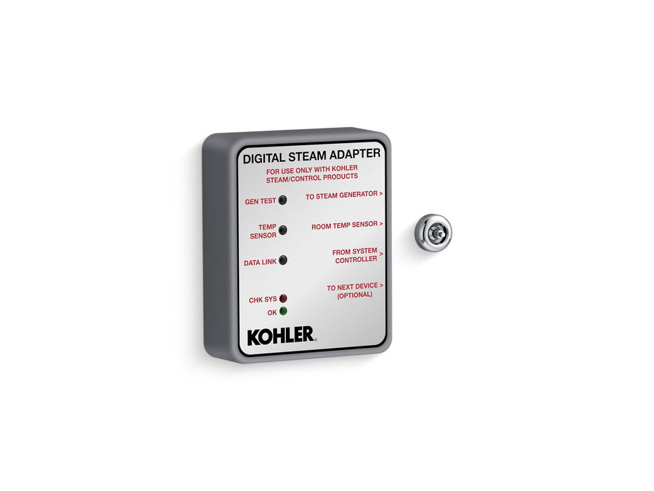 KOHLER K-32311 Invigoration Digital steam adapter, polished chrome