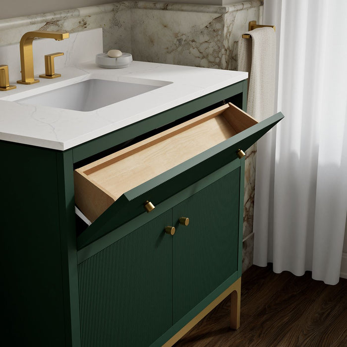 KOHLER K-32760 Calpa 36" bathroom vanity cabinet with sink and quartz top