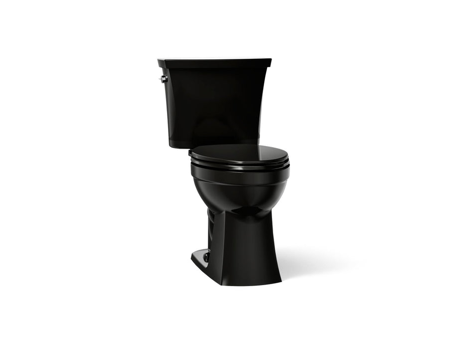 KOHLER K-32810 Kelston Two-piece elongated toilet, 1.28 gpf - Black Black
