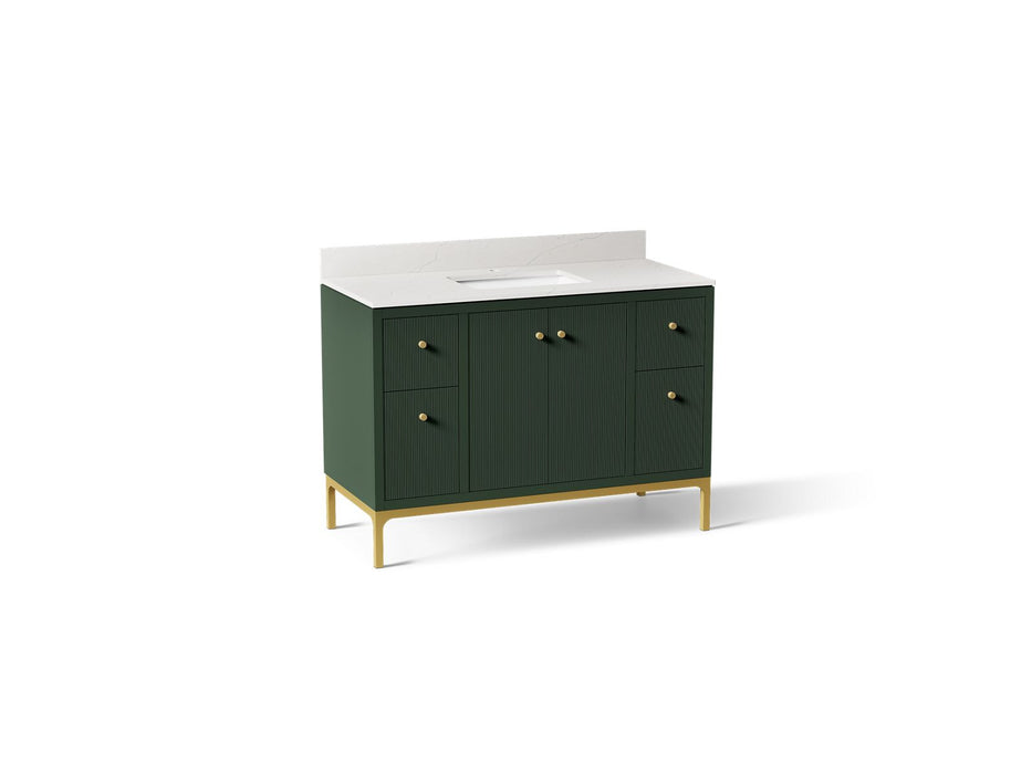 KOHLER K-32834 Calpa 48" bathroom vanity cabinet with sink and quartz top