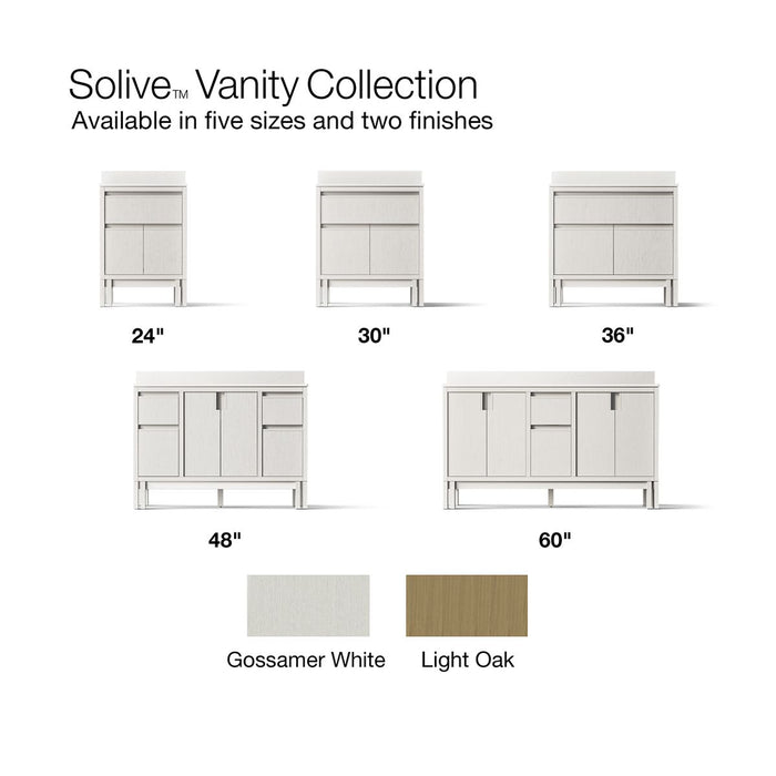 KOHLER K-32836 Solive 30" bathroom vanity cabinet with sink and quartz top