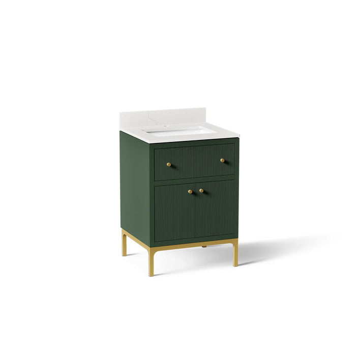 KOHLER K-33000 Calpa 24" bathroom vanity cabinet with sink and quartz top