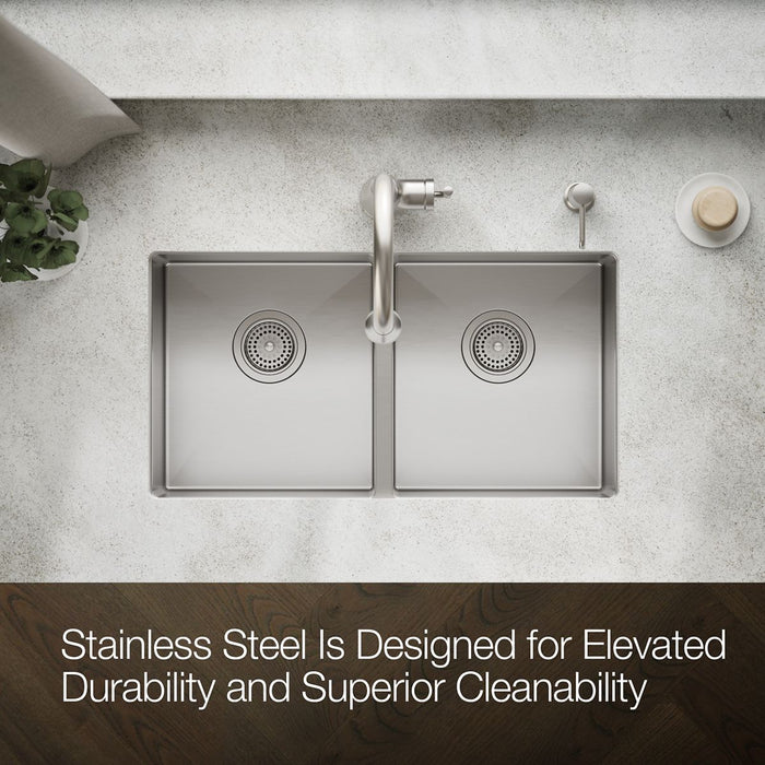 KOHLER K-33154 Strive 29-1/2" undermount double-bowl kitchen sink
