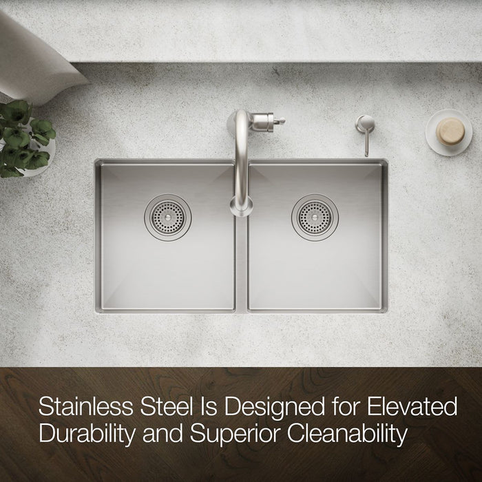KOHLER K-33155 Strive 29-1/2" undermount double-bowl kitchen sink