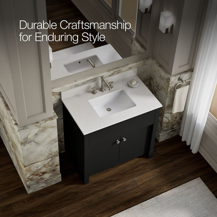 KOHLER K-33266 Alouette 36" bathroom vanity cabinet with sink and quartz top