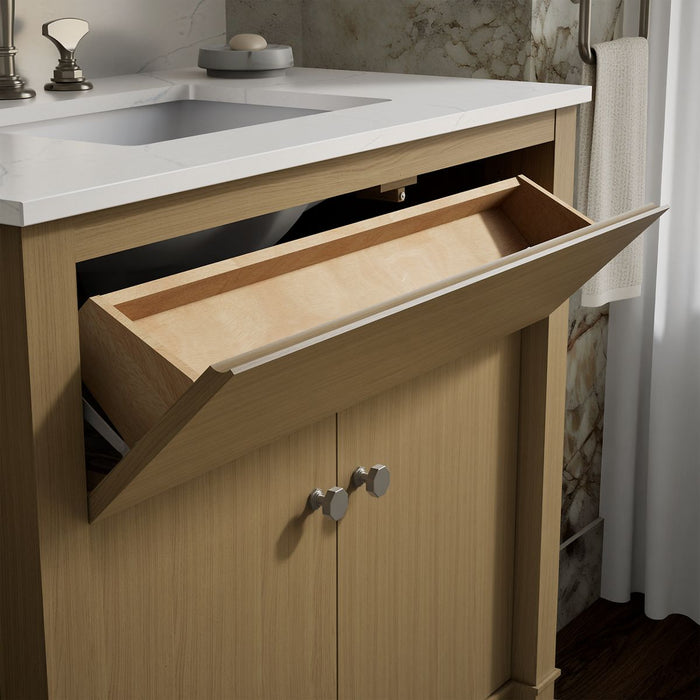 KOHLER K-33266 Alouette 36" bathroom vanity cabinet with sink and quartz top