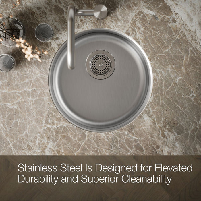 KOHLER K-3341 Lyric|Undertone 18-1/2" top-/undermount single-bowl bar sink