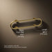 3/4 view of product with dimensions