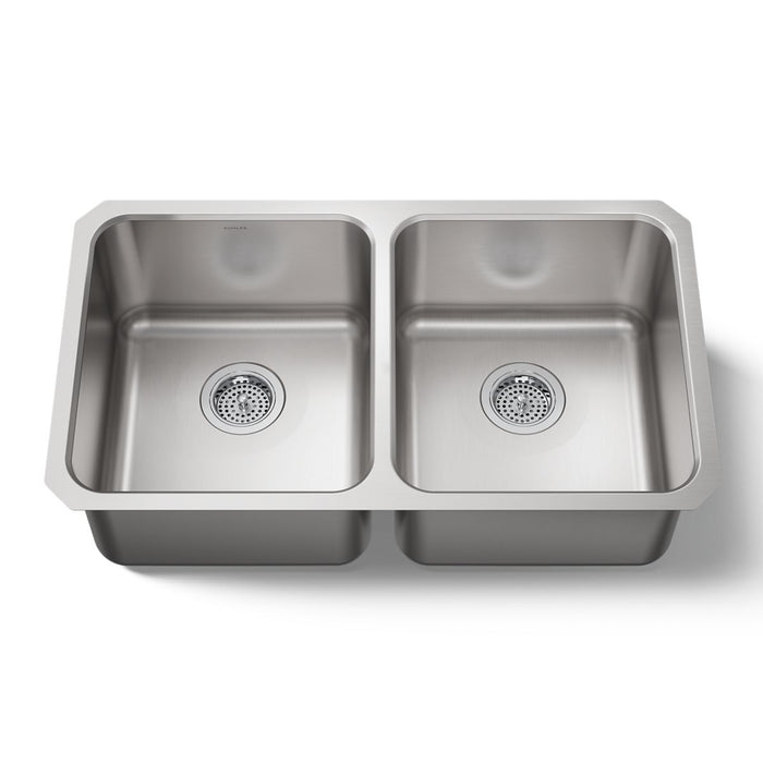 KOHLER K-3350 Undertone 31-1/2" undermount double-bowl kitchen sink
