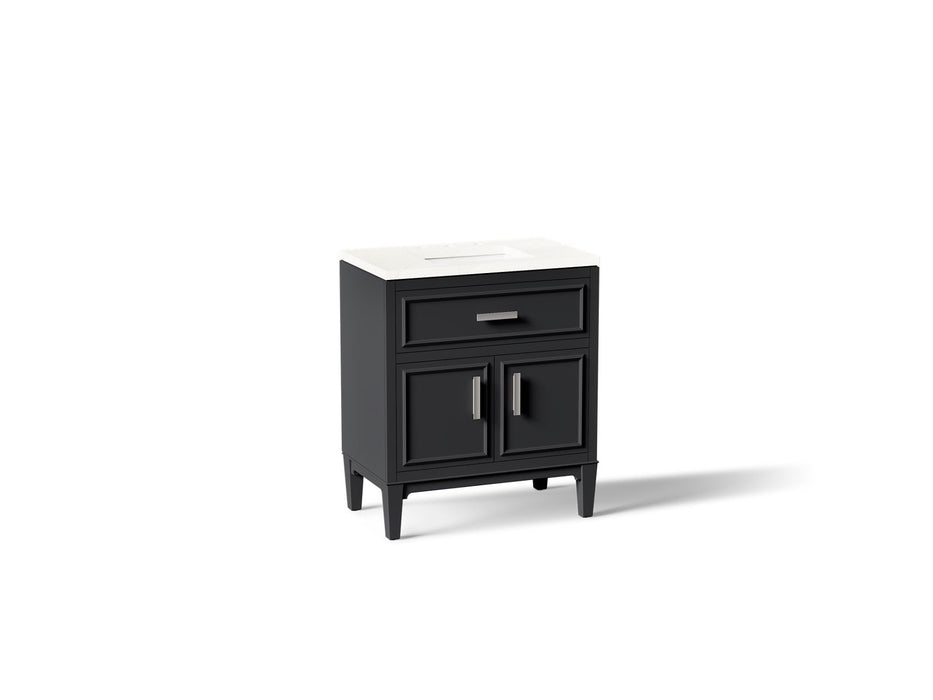 KOHLER K-33544-ASB Southerk 30" bathroom vanity cabinet with sink and quartz top