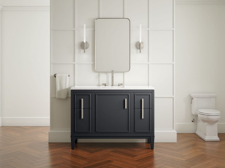 KOHLER K-33546-ASB Southerk 48" bathroom vanity cabinet with sink and quartz top