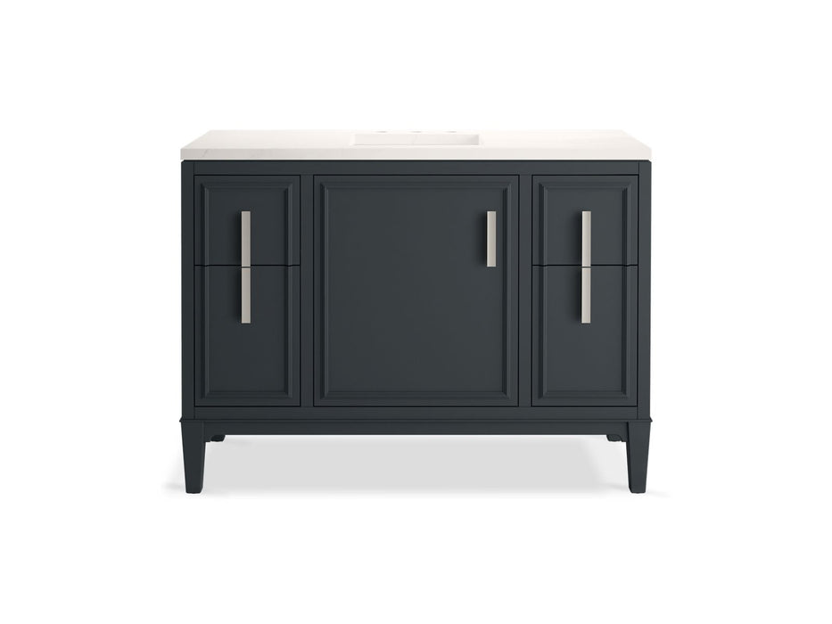 KOHLER K-33546-ASB Southerk 48" bathroom vanity cabinet with sink and quartz top