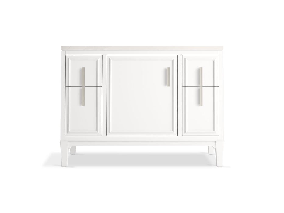 KOHLER K-33546-ASB Southerk 48" bathroom vanity cabinet with sink and quartz top