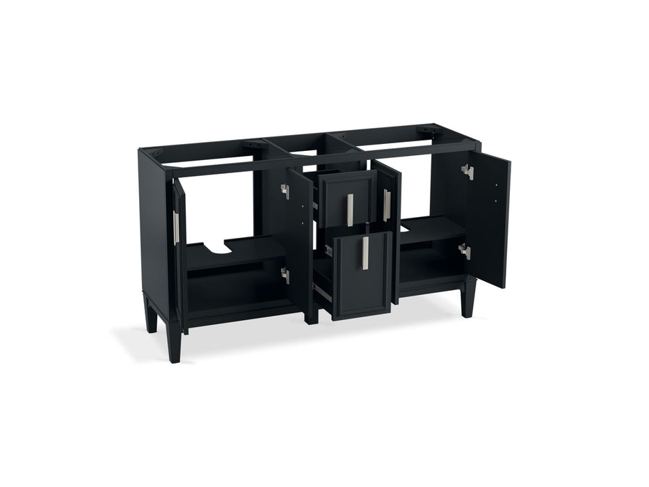 KOHLER K-33547-ASB Southerk 60" bathroom vanity cabinet with sinks and quartz top