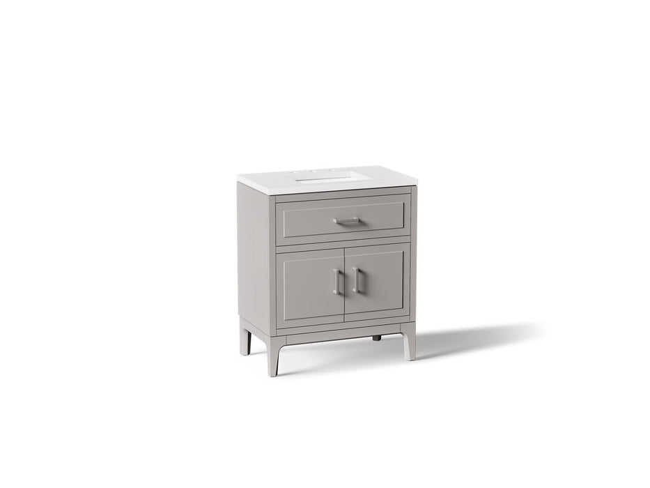 KOHLER K-33552-ASB Seer 30" bathroom vanity cabinet with sink and quartz top