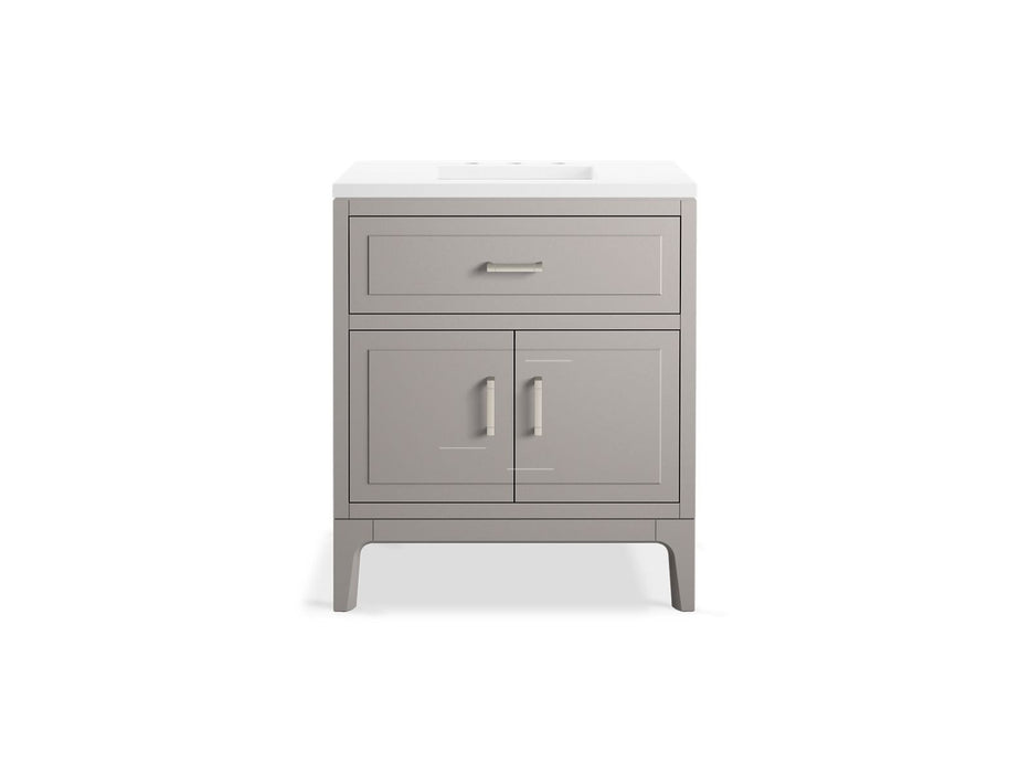 KOHLER K-33552-ASB Seer 30" bathroom vanity cabinet with sink and quartz top
