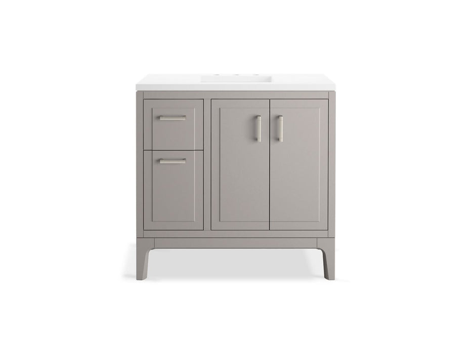 KOHLER K-33553-ASB Seer 36" bathroom vanity cabinet with sink and quartz top