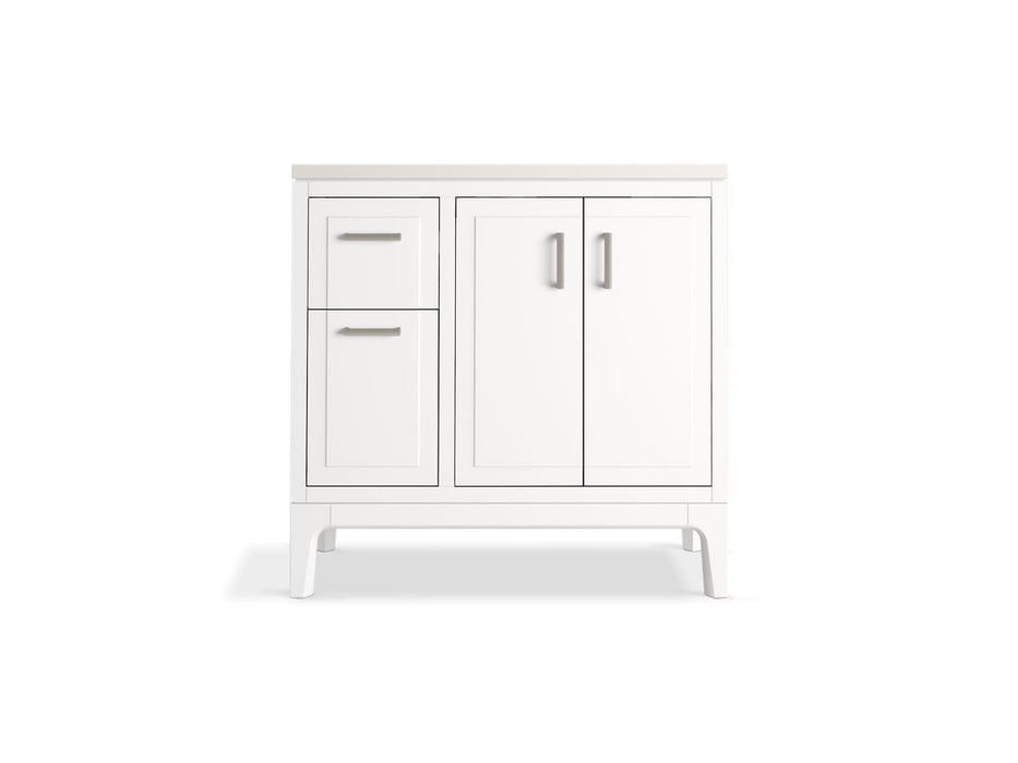KOHLER K-33553-ASB Seer 36" bathroom vanity cabinet with sink and quartz top