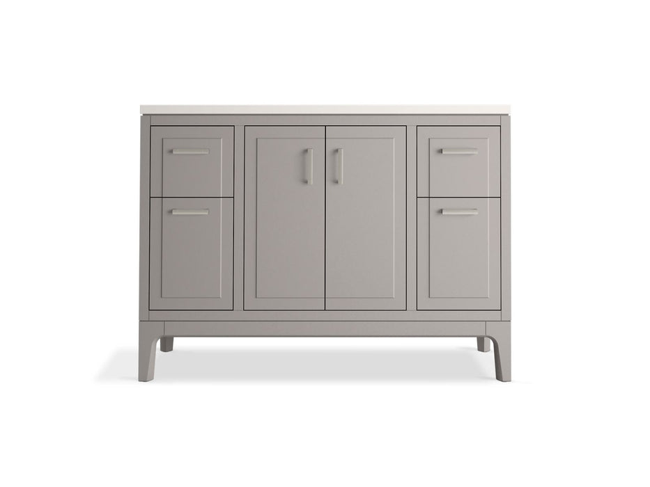 KOHLER K-33554-ASB Seer 48" bathroom vanity cabinet with sink and quartz top
