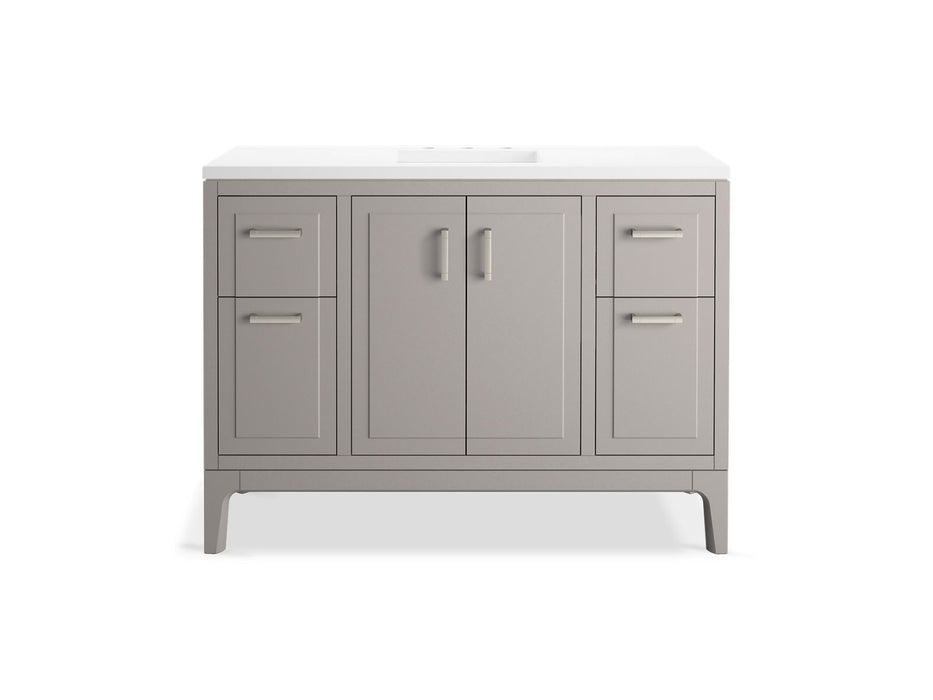 KOHLER K-33554-ASB Seer 48" bathroom vanity cabinet with sink and quartz top
