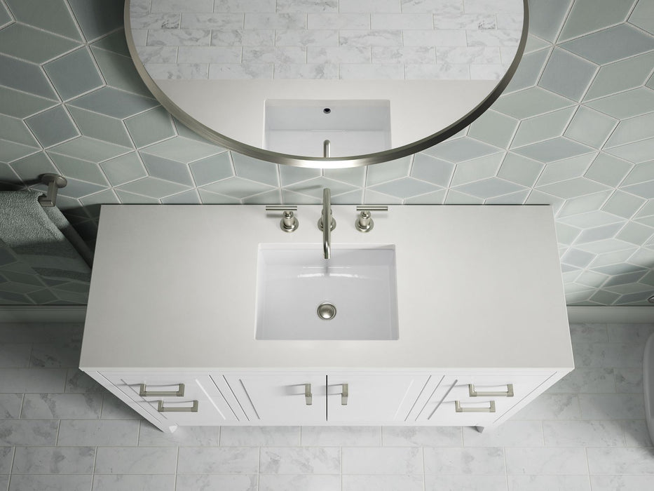 KOHLER K-33554-ASB Seer 48" bathroom vanity cabinet with sink and quartz top