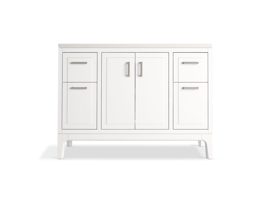 KOHLER K-33554-ASB Seer 48" bathroom vanity cabinet with sink and quartz top