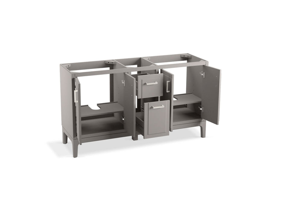 KOHLER K-33555-ASB Seer 60" bathroom vanity cabinet with sinks and quartz top