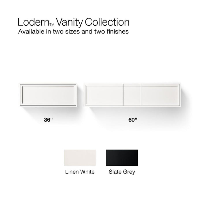 KOHLER K-33567 Lodern 60" wall-hung bathroom vanity cabinet
