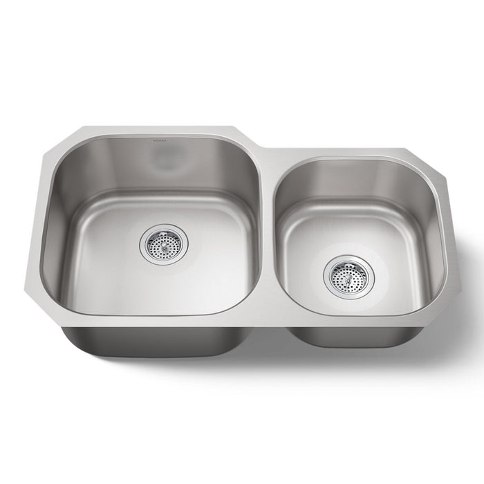 KOHLER K-3356 Undertone 35-1/4 undermount double-bowl kitchen sink