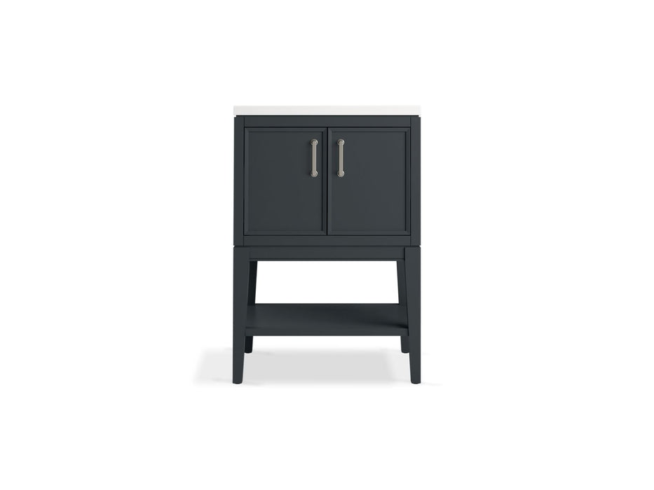KOHLER K-33577-ASB Winnow 24" bathroom vanity cabinet with sink and quartz top