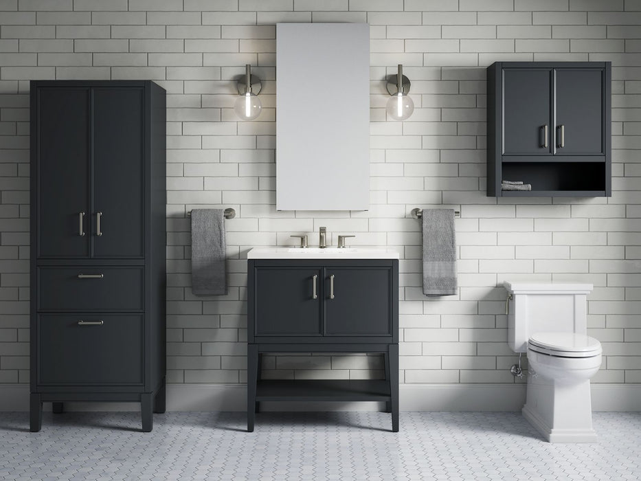 KOHLER K-33578-ASB Winnow 30" bathroom vanity cabinet with sink and quartz top