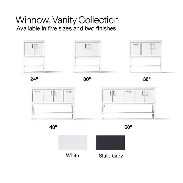 KOHLER K-33578-ASB Winnow 30" bathroom vanity cabinet with sink and quartz top