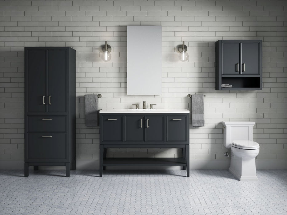 KOHLER K-33580-ASB Winnow 48" bathroom vanity cabinet with sink and quartz top