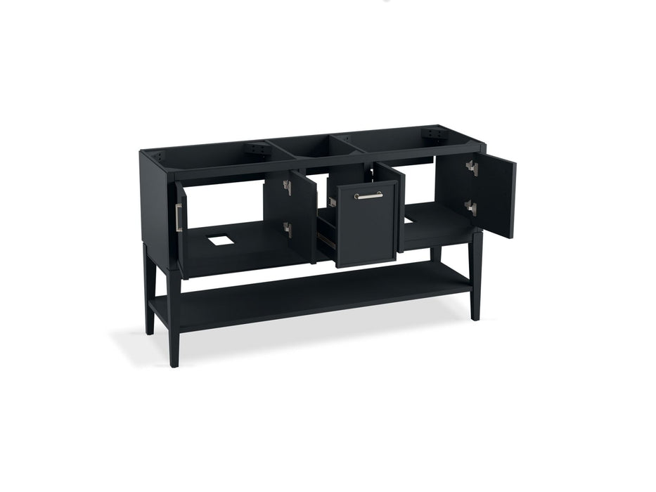 KOHLER K-33581-ASB Winnow 60" bathroom vanity cabinet with sinks and quartz top